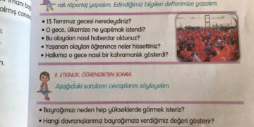 Fişleme, çocuklara indi: 15 Temmuz Kurgu Darbesi, İlkokul 3. sınıf kitaplarında