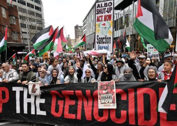 Avustralya’nın dört bir tarafında Gazze’ye destek gösterileri