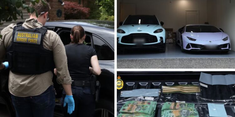 Operasyonun, Sydney ve Melbourne limanlarına getirilen ve 1,9 milyondan fazla kaçak sigara içeren iki konteynerin yakalanmasının ardından genişletildiği bildirildi.