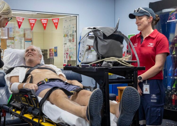 The Governor-General of the Commonwealth of Australia, Her Excellency the Honourable Ms Sam Mostyn AC, visits the Royal Flying Doctor Service Queensland, Brisbane Base, at Brisbane Airport in Brisbane, QLD.