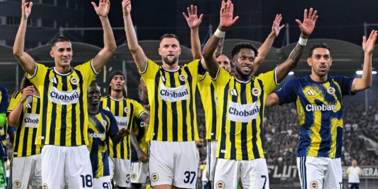 August 11, 2026, Graz, Austria: SOCCER - UEFA Champions League, qualification, SK Sturm Graz vs Fenerbahce Istanbul. Image shows the rejoicing of Fenerbahce (Credit Image: © Avni Retkoceri/GEPA via ZUMA Press)